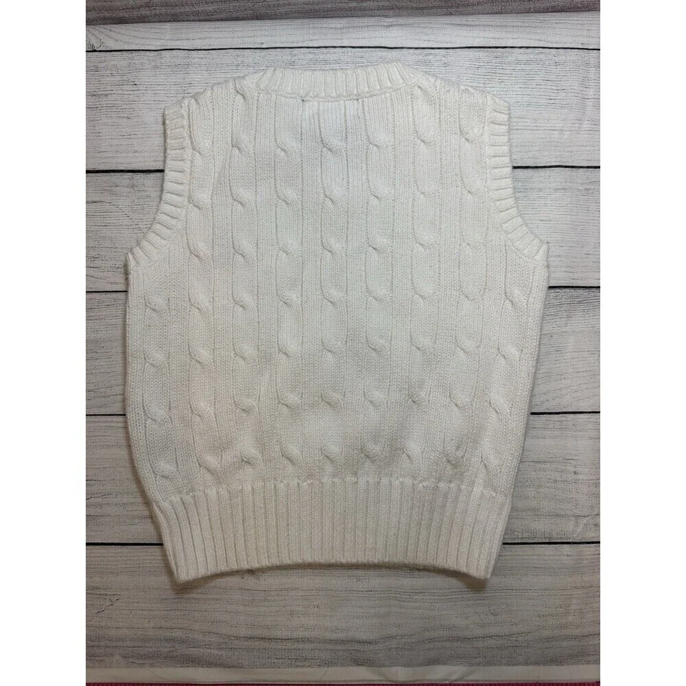 Ralph Lauren Polo Vest Boys Cable Knit V Neck Casual Sleeveless Size 2T